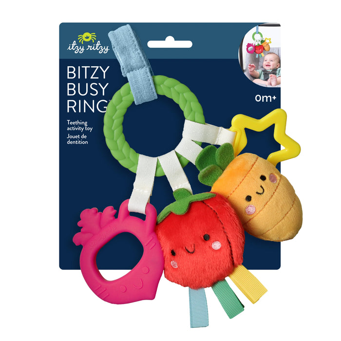 Itzy Ritzy Busy Ring Teether Toy - Veggie