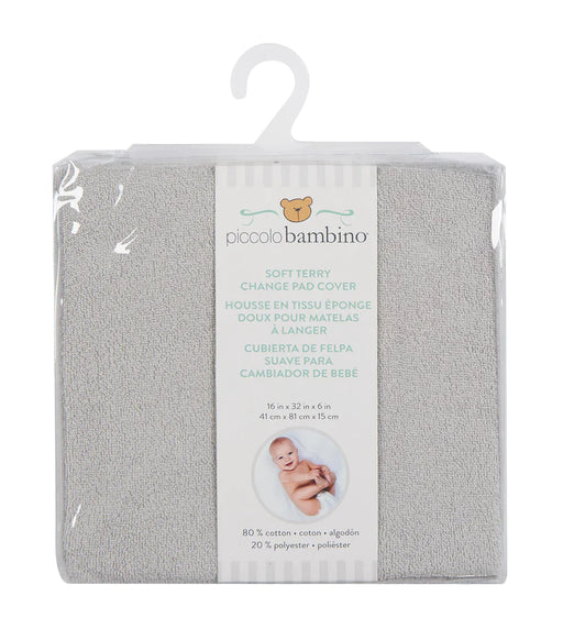 Piccolo Bambino Terry Fitted Sheet For Change Pad - Grey PB5001GY