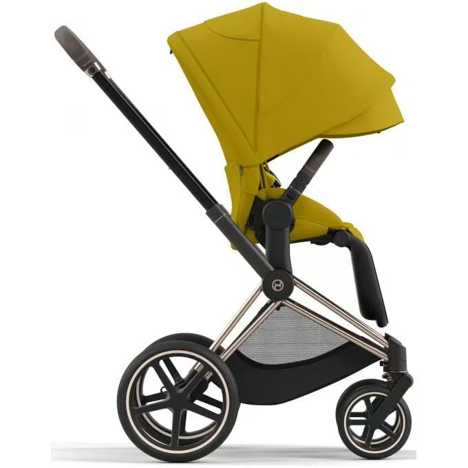 Cybex Priam4 - Rose Gold Frame w/ Mustard Yellow Seat