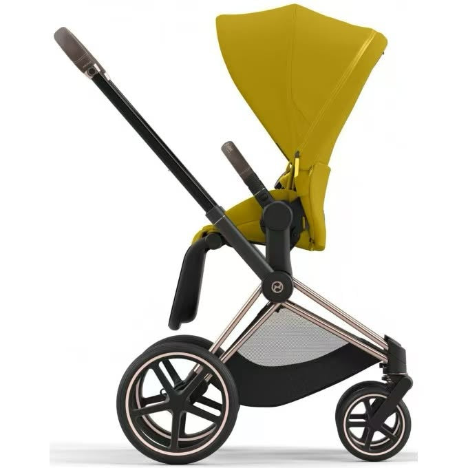 Cybex Priam4 - Rose Gold Frame w/ Mustard Yellow Seat