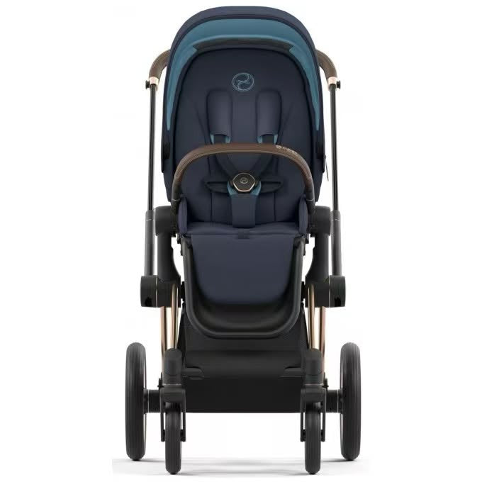 Cybex Priam4 - Rose Gold Frame w/ Navy Blue Seat