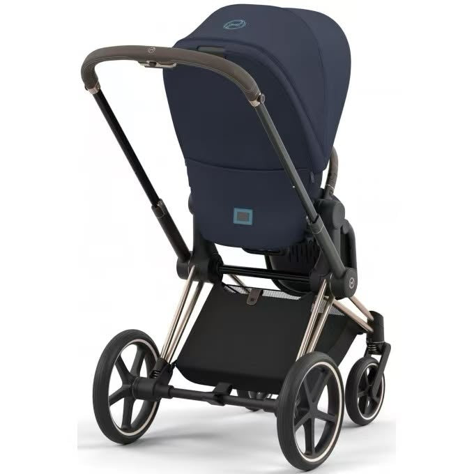 Cybex Priam4 - Rose Gold Frame w/ Navy Blue Seat