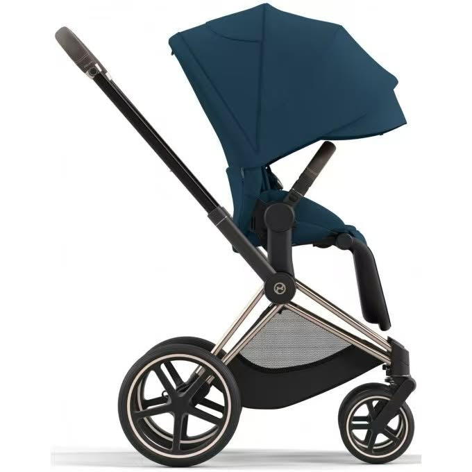 Cybex Priam4 - Rose Gold Frame w/ Mountain Blue Seat