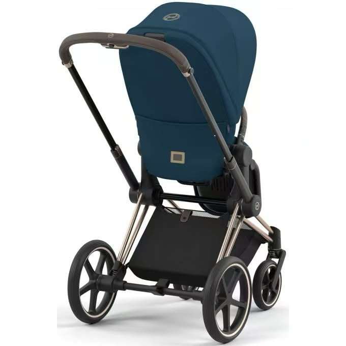Cybex Priam4 - Rose Gold Frame w/ Mountain Blue Seat