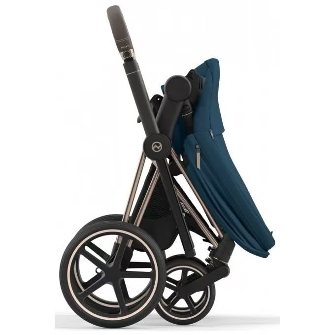 Cybex Priam4 - Rose Gold Frame w/ Mountain Blue Seat