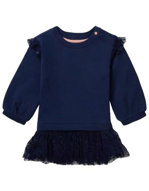 Noppies Long Sleeve Girl Dress Vellore - Black Iris
