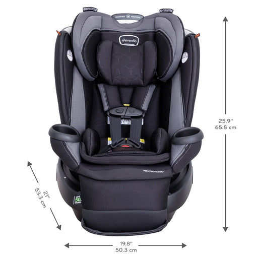 Evenflo Revolve360 Extend All-In-One Car Seat w/Quick Clean Cover - Revere Gray