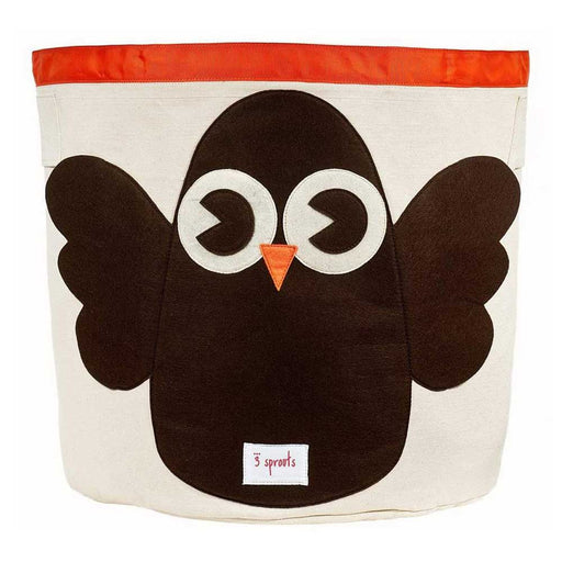 3 Sprouts Storage Bin Owl Brown