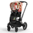 Cybex Priam4 - Matte Black Frame with Spring Blossom Light Seat