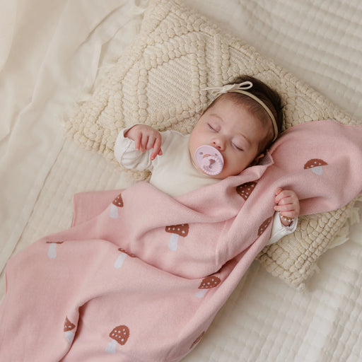 Bleu La La Swaddle Blanket Mushroom - Pink