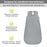 Perlim Solid Bamboo Sleep Bag 1.0T - Pebbles Grey