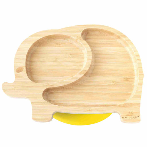 Eco Rascals Elephant Plate - Yellow