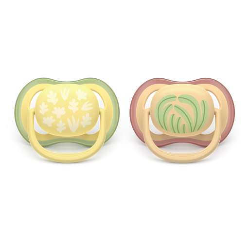 Avent Ultra Air Pacifier 2pk 0-6M - Tropical/Plants