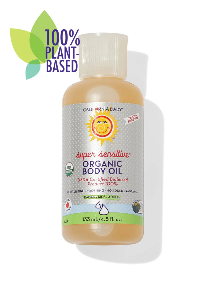 California Baby Super Sensitive Certified Organic Body Oil (Fragrance Free)
