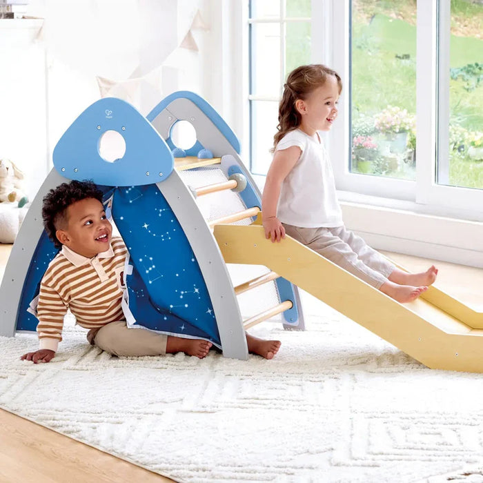 Hape 4-In-1 Climb N Slide Gym Set E1222