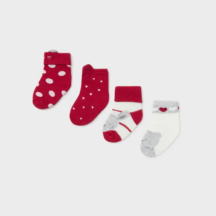Mayoral 4pc Socks - Guinda 9658