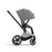 Cybex Priam 4 - Chrome Frame/Grey Seat with bassinet