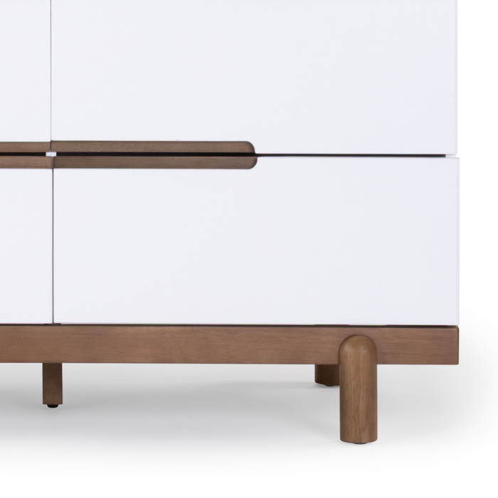 Dadada Bliss 6-Drawer Dresser - White/Walnut (2box)