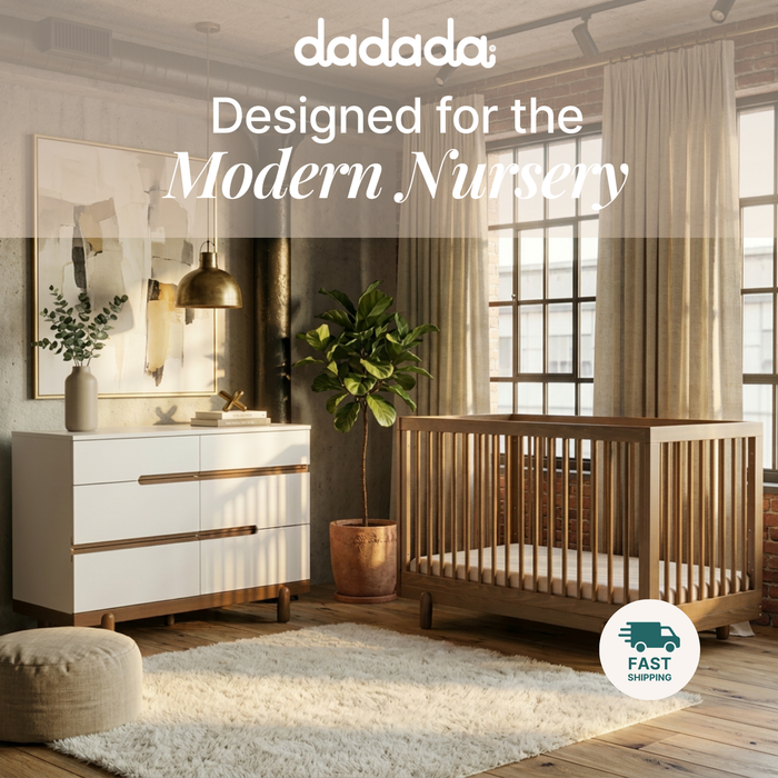 Dadada Bliss 6-Drawer Dresser - White/Walnut (2box)