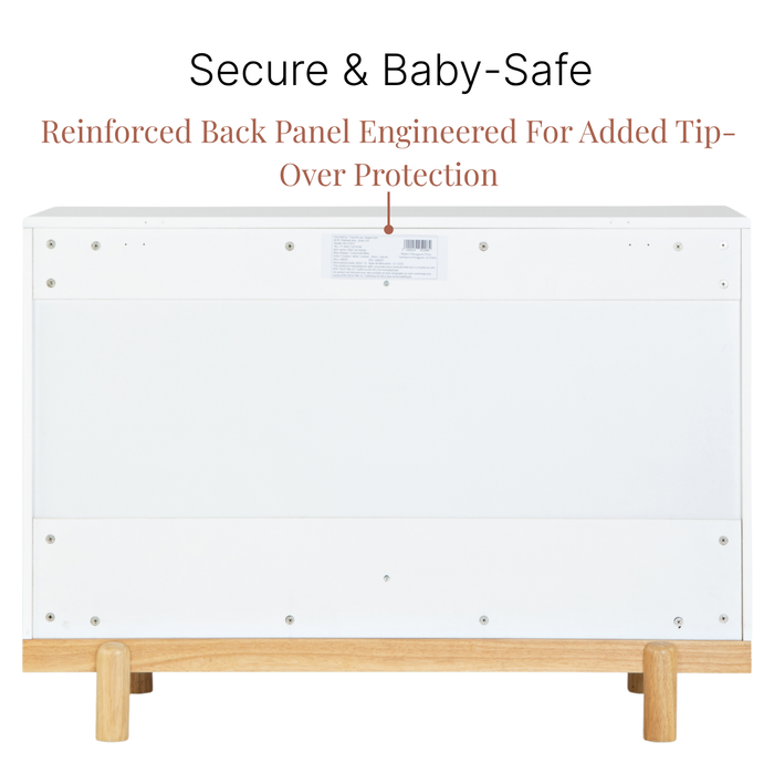 Dadada Bliss 6-Drawer Dresser - White/Natural (2box)