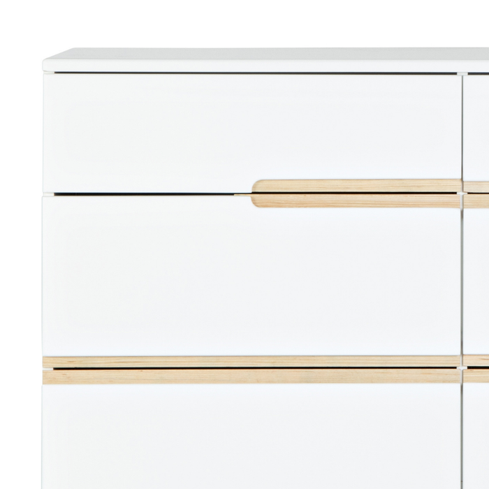Dadada Bliss 6-Drawer Dresser - White/Natural (2box)