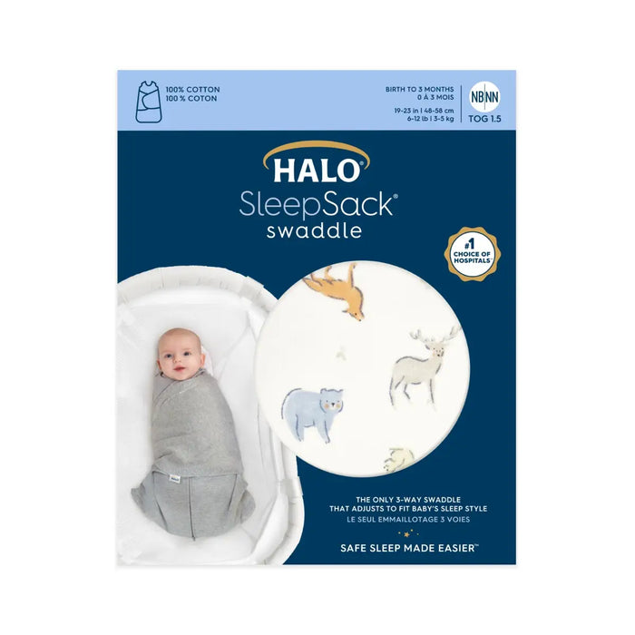 Halo Cotton Sleepsack  Swaddle 1.5T - Forest Friend