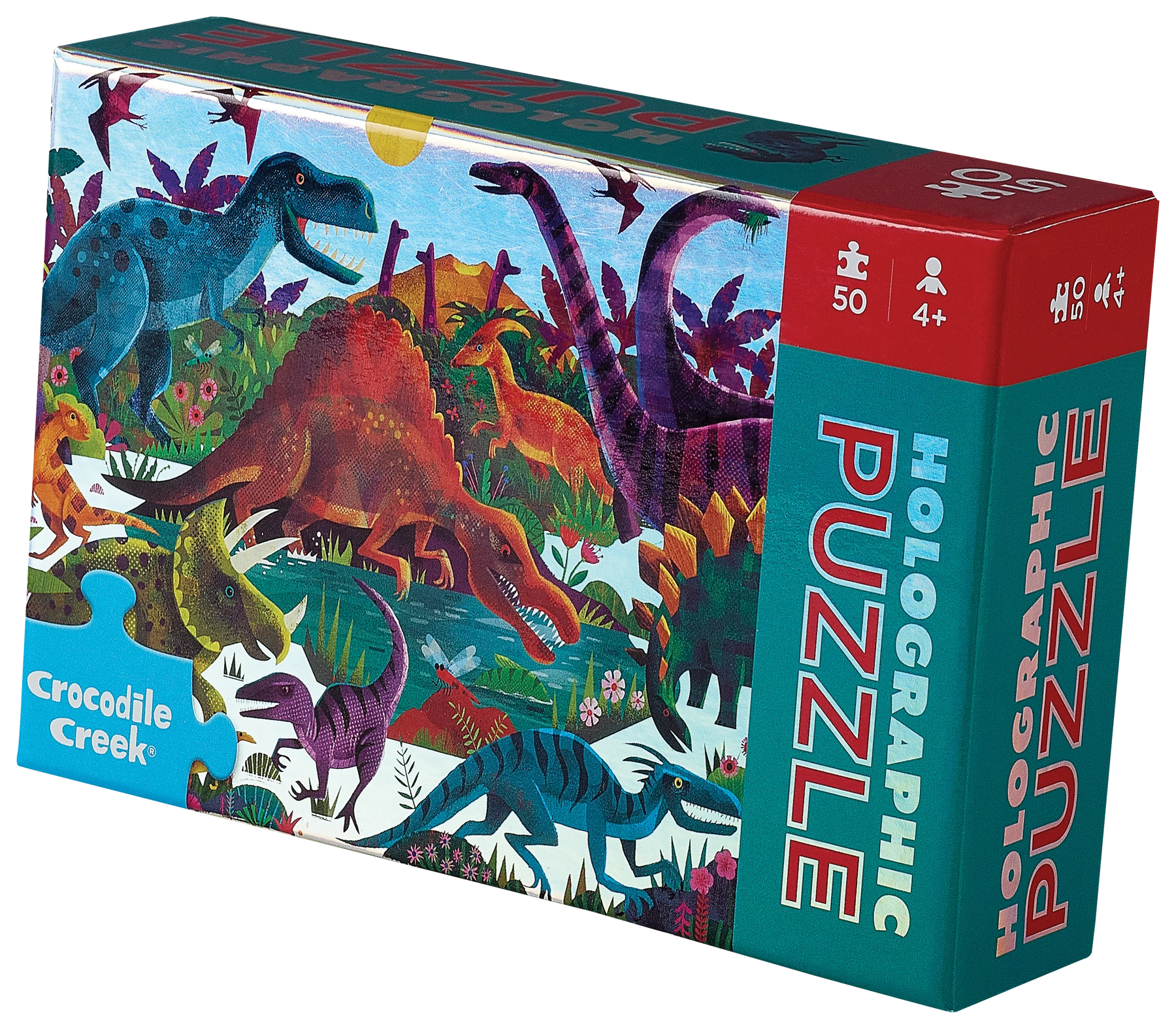 Crocodile Creek Holo Puzzle 50pcs - Dinosaurs