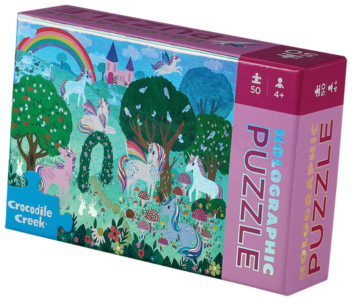 Crocodile Creek Holo Puzzle 50pcs - Sparkling Unicorn