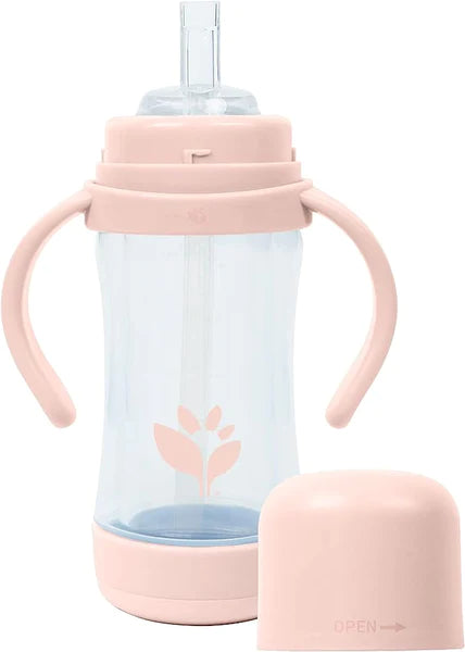 Green Sprouts Glass Sip & Straw Cup 5oz - Light Grapefruit