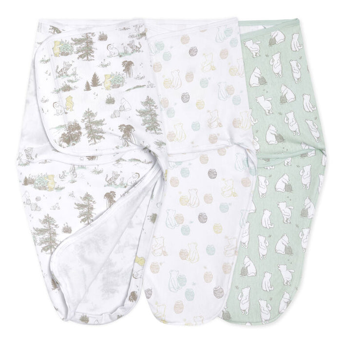 Aden + Anais Wrap Swaddles 3pc 0-3M- Winnie The Pooh