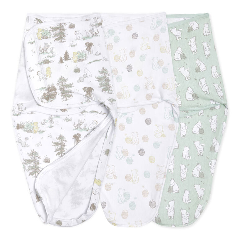 Aden + Anais Wrap Swaddles 3pc 0-3M- Winnie The Pooh