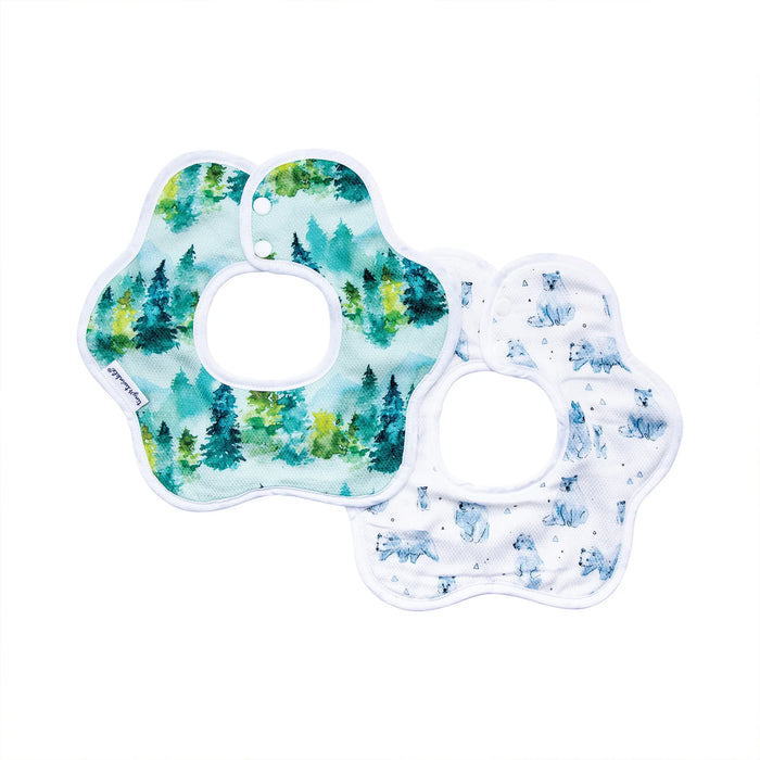 Tiny Twinkle Roundabout Bib 2pk - Forest