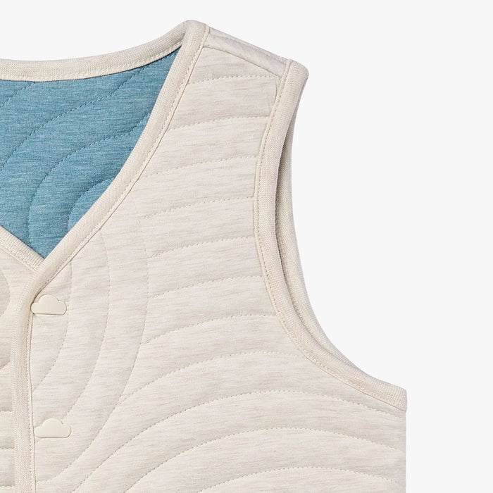 Petite Revery Quilted Reversible Vest - Nimbus Cloud