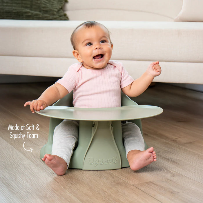 Upseat Baby Floor and Booster Seat with Tray - Sage