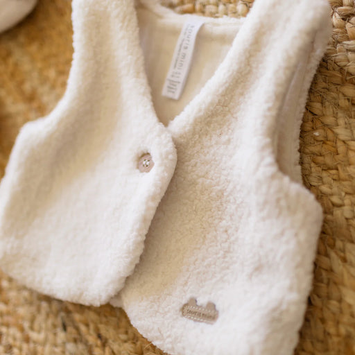 Souris Mini Sherpa Sleeveless Vest - Cream