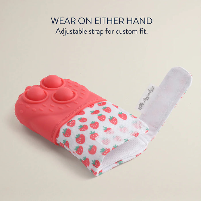 Itzy Ritzy Pop Teething Mitt - Strawberry