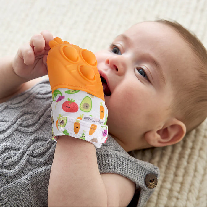 Itzy Ritzy Pop Teething Mitt - Carrot