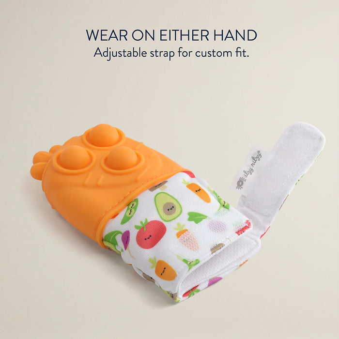 Itzy Ritzy Pop Teething Mitt - Carrot