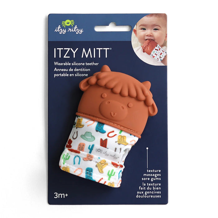 Itzy Ritzy Silicone Teething Mitts Cow
