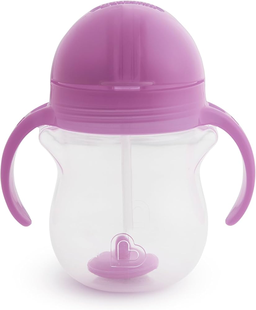 Munchkin Straw Training Cup Any Angle 7oz - Purple