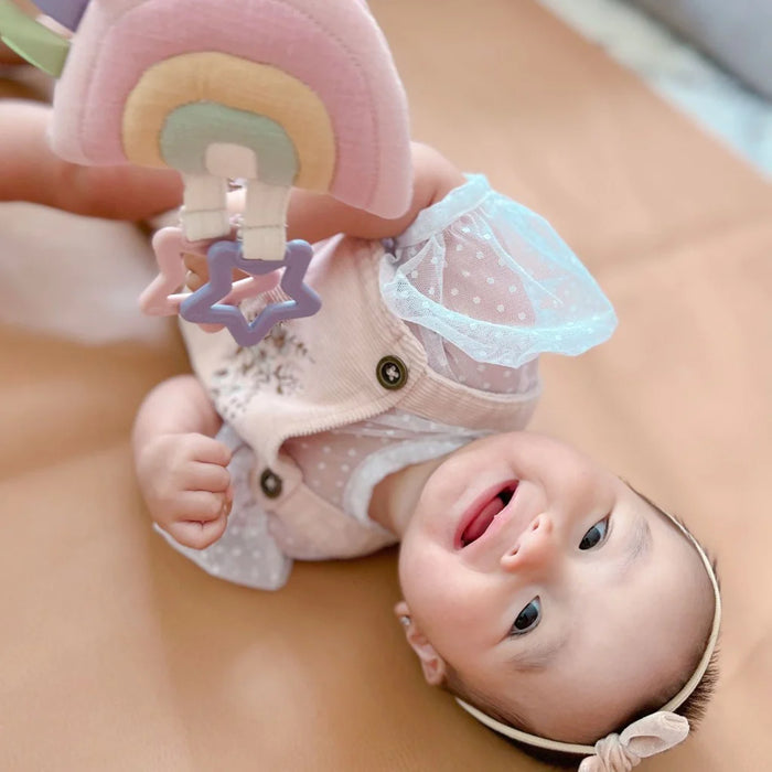 Itzy Ritzy Jingle Attachable Travel Toy - Pastel Rainbow