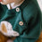 Souris Mini Knit Sweater w/ Jacquard Pattern - Green