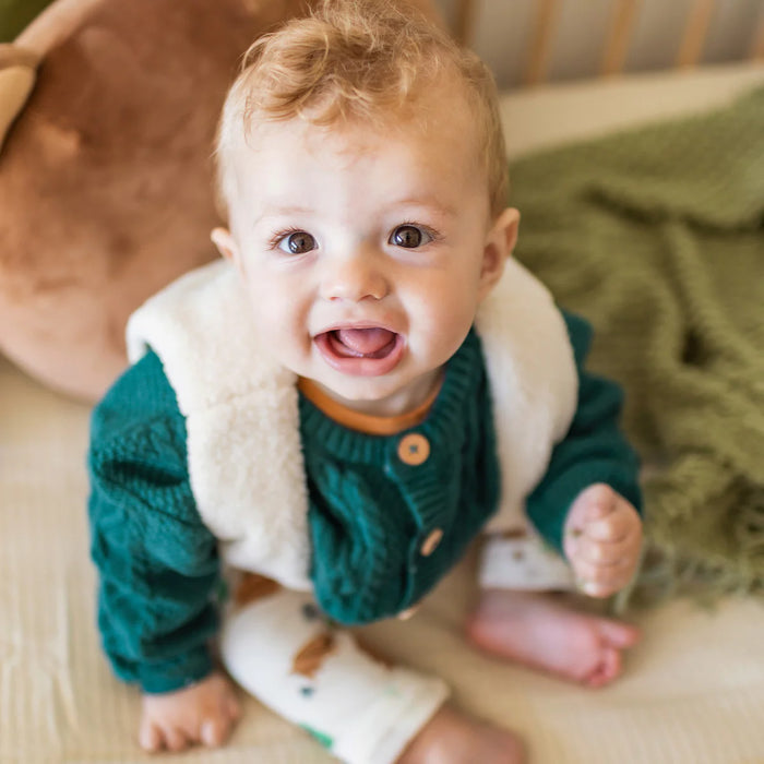 Souris Mini Sherpa Sleeveless Vest - Cream