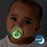 Itzy Ritzy Natural Rubber Pacifier Glow In The Dark 2pk - Sage and Gray