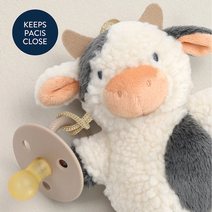 Itzy Ritzy Pacifier Cow With Natural Rubber 0-6M