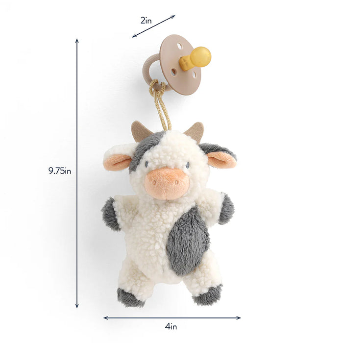 Itzy Ritzy Pacifier Cow With Natural Rubber 0-6M