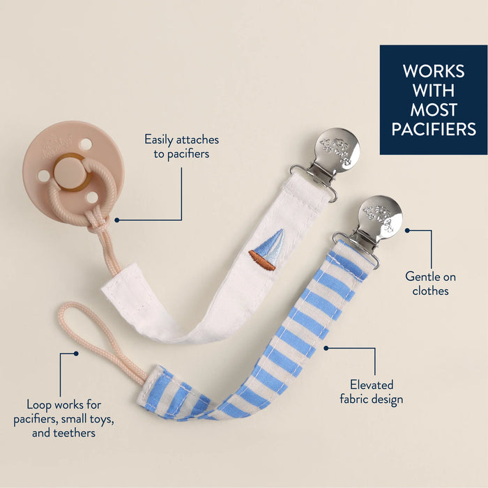 Itzy Ritzy Clip 2pk - Boat Stripe