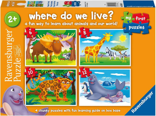 Ravensburger Puzzle 6/8/10/12pcs 2yr+ - Where Do We Live?