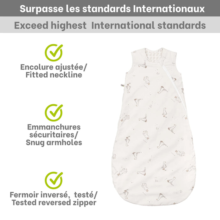 Perlim Pin Pin Jersey Lined Quilted Cotton Sleep Bag 2.0T - Goose