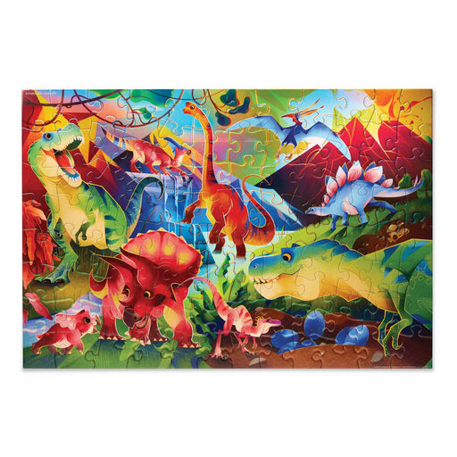 Crocodile Creek 100Pc Holographic Puzzle - Dinosaur World